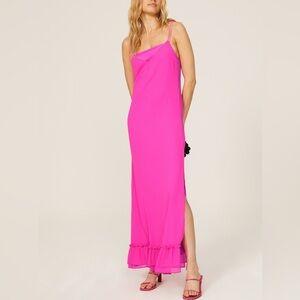 LINE & DOT - Adelyn Maxi Hot Pink Dress